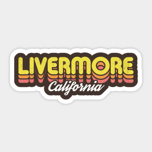 Retro Livermore California Sticker